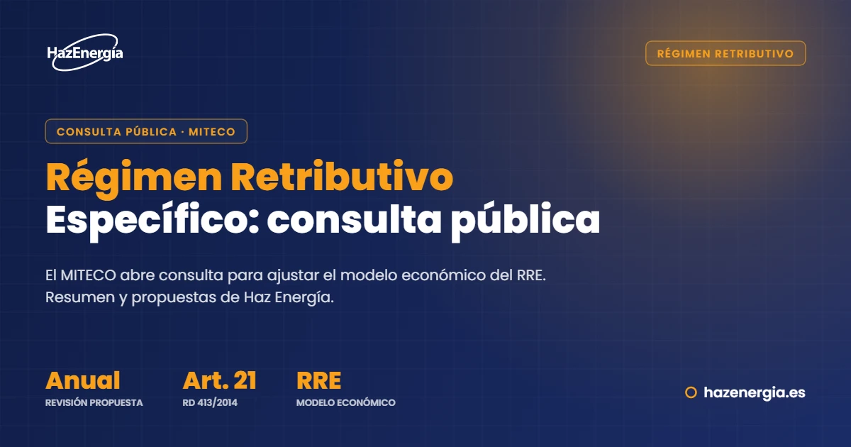 Régimen Retributivo Específico: consulta pública del MITECO