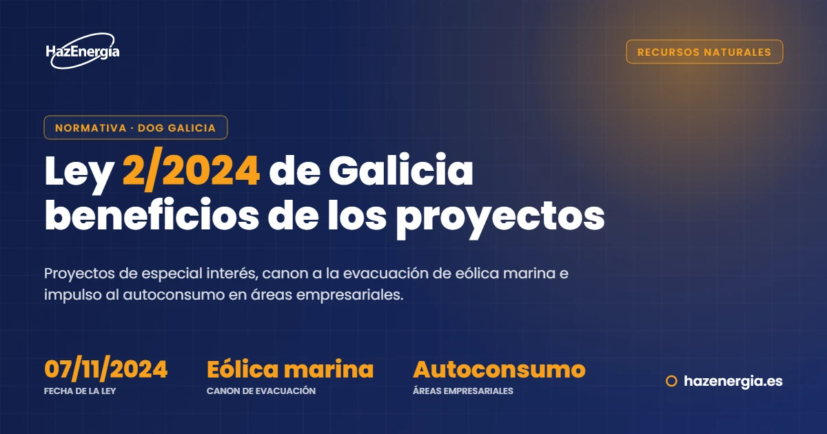 Ley 2/2024 de Galicia de promoción de los beneficios de los proyectos con recursos naturales