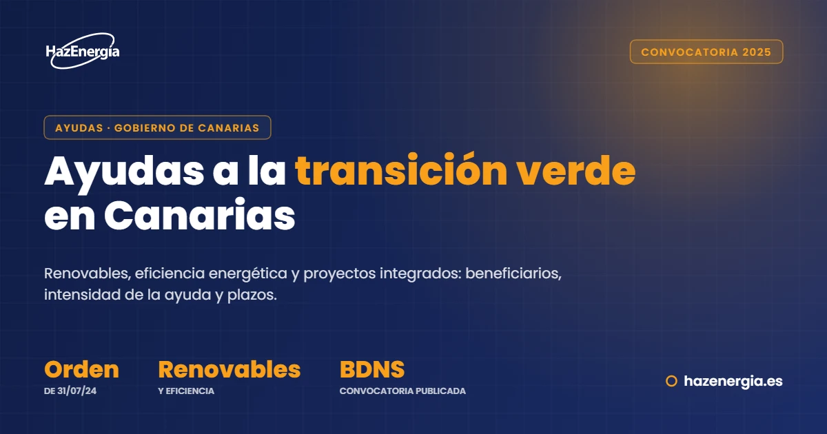 Ayudas a la transición verde en Canarias: convocatoria 2025