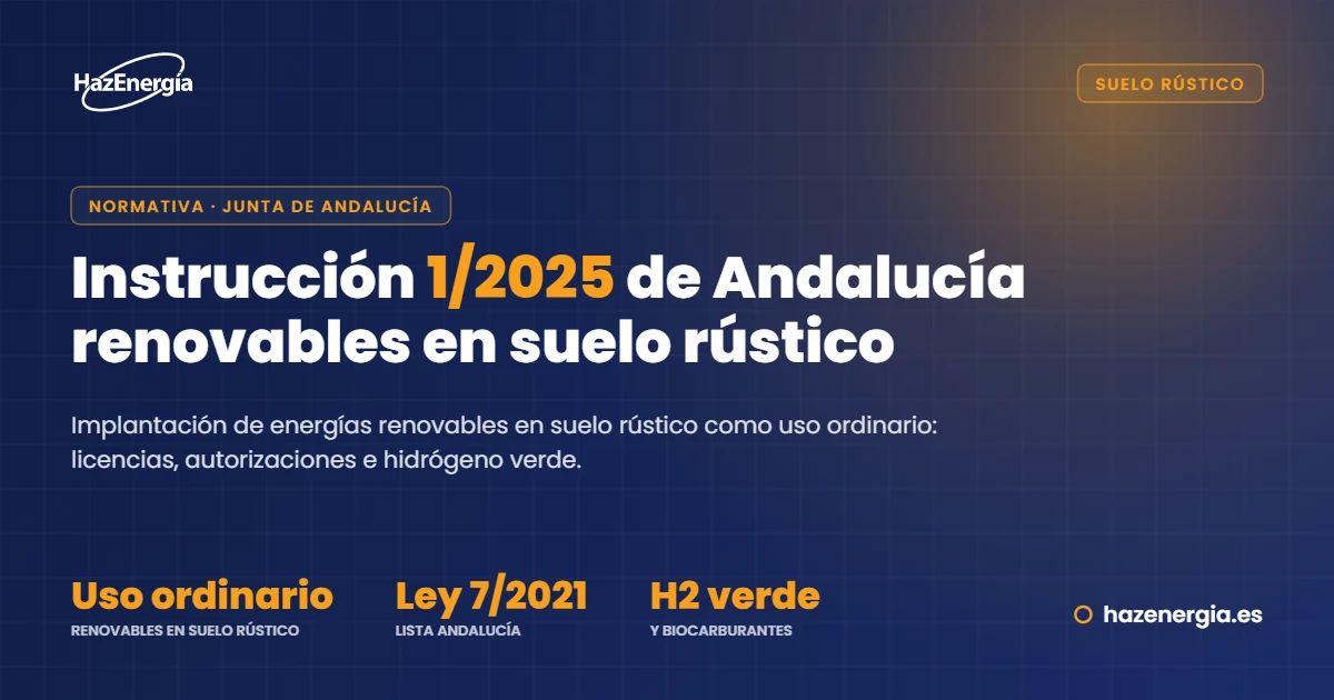 Instrucción 1/2025 de Andalucía sobre renovables en suelo rústico