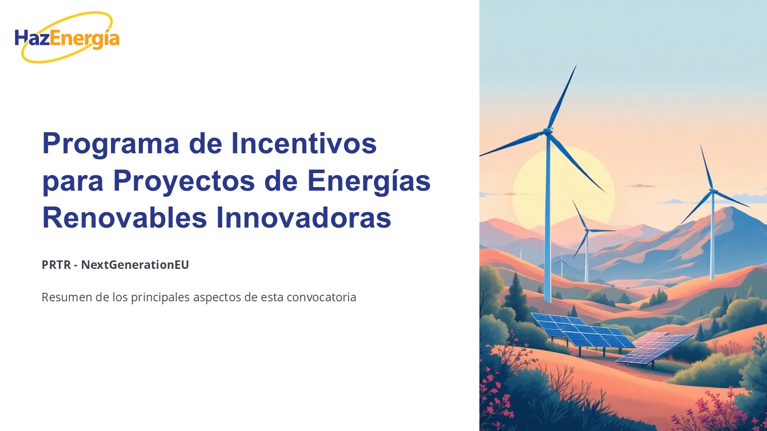 Segunda Convocatoria IDAE: Ayudas para Proyectos Innovadores de ...
