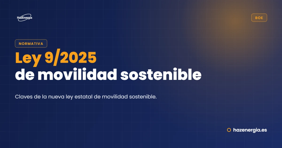 Ley 9/2025 sobre movilidad sostenible