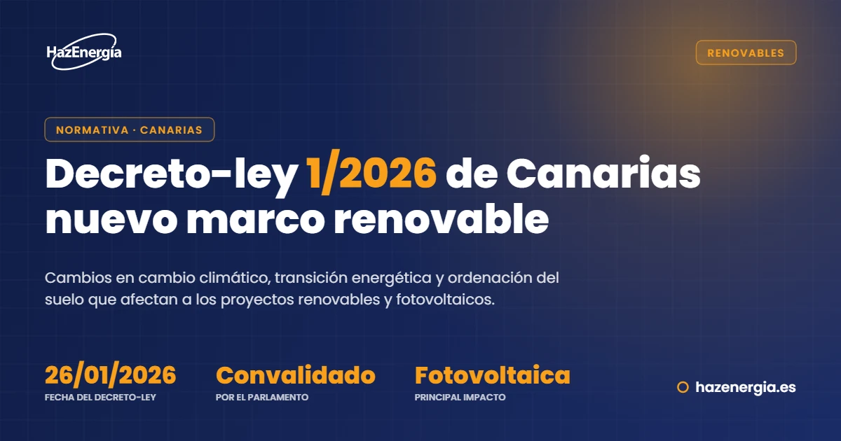 Decreto-ley 1/2026 de Canarias: nuevo marco de las renovables