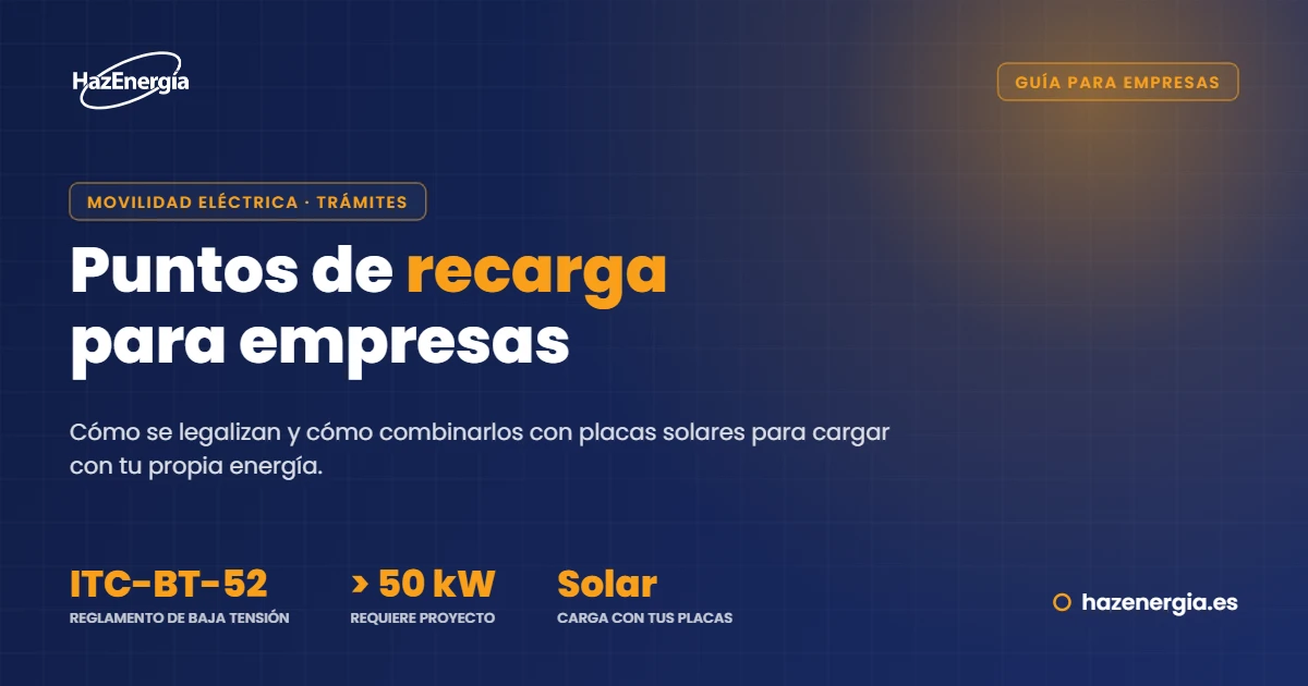 Puntos de recarga para empresas con placas solares